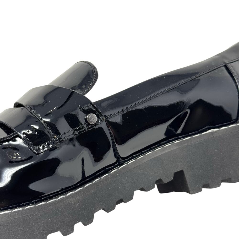 Franco Sarto Women's Cassandra Black Platform Penny Loafers Size 10 - Picture 7 of 10